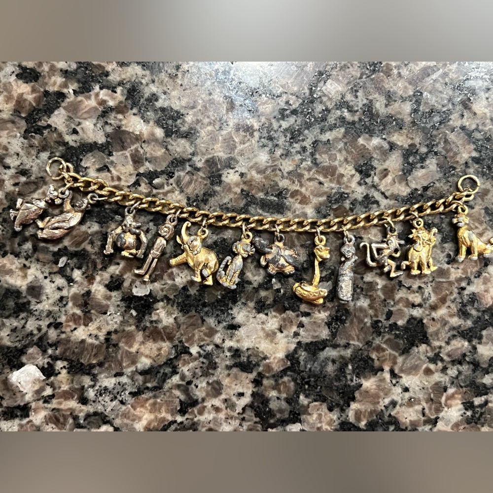 Vintage jungle book charm bracelet